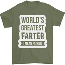 Fathers Day Farter Funny Flatulence Fart Mens T-Shirt Cotton Gildan Military Green