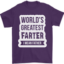 Fathers Day Farter Funny Flatulence Fart Mens T-Shirt Cotton Gildan Purple