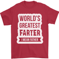 Fathers Day Farter Funny Flatulence Fart Mens T-Shirt Cotton Gildan Red