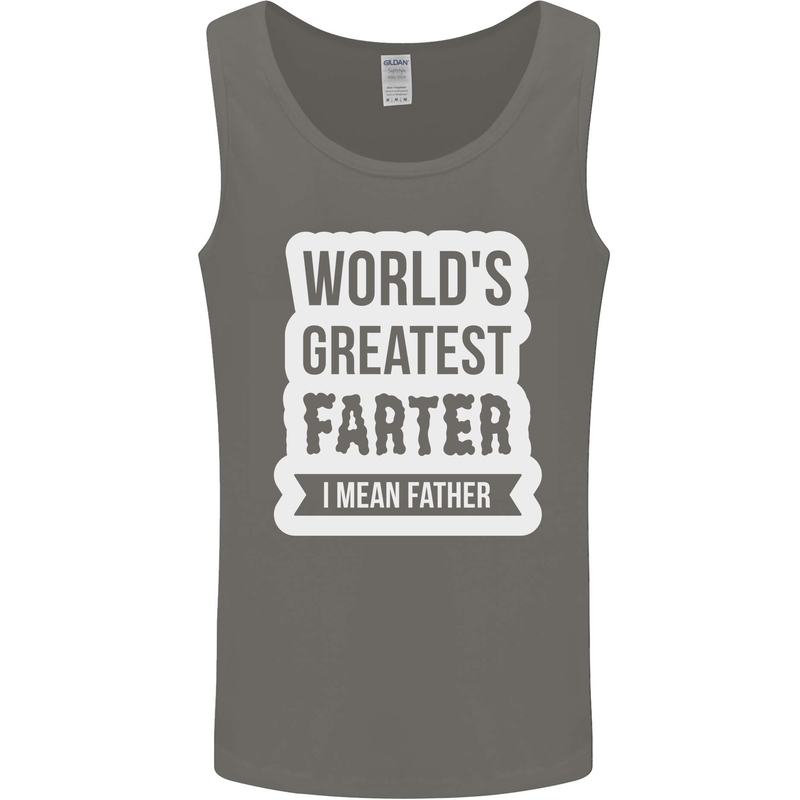 Fathers Day Farter Funny Flatulence Fart Mens Vest Tank Top Charcoal