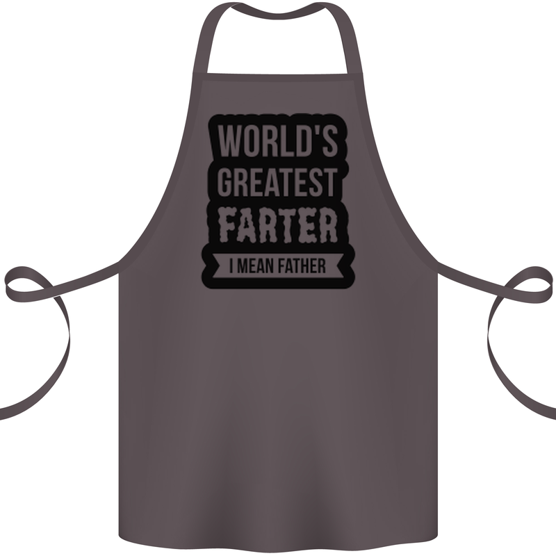 Fathers Day Farter Funny Flatulence Farting Cotton Apron 100% Organic Dark Grey