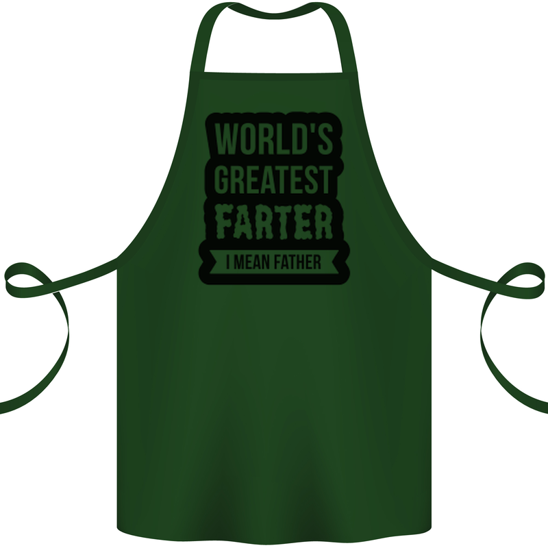 Fathers Day Farter Funny Flatulence Farting Cotton Apron 100% Organic Forest Green