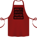 Fathers Day Farter Funny Flatulence Farting Cotton Apron 100% Organic Maroon