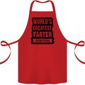 Fathers Day Farter Funny Flatulence Farting Cotton Apron 100% Organic Red