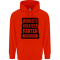 Fathers Day Farter Funny Flatulence Farting Mens 80% Cotton Hoodie Bright Red