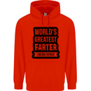 Fathers Day Farter Funny Flatulence Farting Mens 80% Cotton Hoodie Bright Red