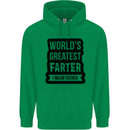 Fathers Day Farter Funny Flatulence Farting Mens 80% Cotton Hoodie Irish Green