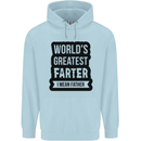 Fathers Day Farter Funny Flatulence Farting Mens 80% Cotton Hoodie Light Blue