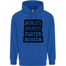 Fathers Day Farter Funny Flatulence Farting Mens 80% Cotton Hoodie Royal Blue