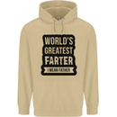 Fathers Day Farter Funny Flatulence Farting Mens 80% Cotton Hoodie Sand