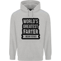 Fathers Day Farter Funny Flatulence Farting Mens 80% Cotton Hoodie Sports Grey