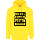Fathers Day Farter Funny Flatulence Farting Mens 80% Cotton Hoodie Yellow