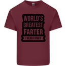Fathers Day Farter Funny Flatulence Farting Mens Cotton T-Shirt Tee Top Maroon