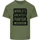 Fathers Day Farter Funny Flatulence Farting Mens Cotton T-Shirt Tee Top Military Green