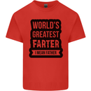 Fathers Day Farter Funny Flatulence Farting Mens Cotton T-Shirt Tee Top Red