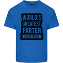Fathers Day Farter Funny Flatulence Farting Mens Cotton T-Shirt Tee Top Royal Blue