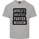 Fathers Day Farter Funny Flatulence Farting Mens Cotton T-Shirt Tee Top Sports Grey
