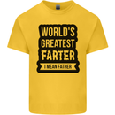 Fathers Day Farter Funny Flatulence Farting Mens Cotton T-Shirt Tee Top Yellow