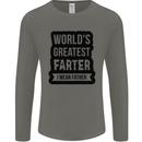 Fathers Day Farter Funny Flatulence Farting Mens Long Sleeve T-Shirt Charcoal