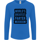 Fathers Day Farter Funny Flatulence Farting Mens Long Sleeve T-Shirt Royal Blue