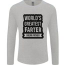 Fathers Day Farter Funny Flatulence Farting Mens Long Sleeve T-Shirt Sports Grey