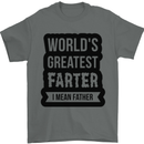 Fathers Day Farter Funny Flatulence Farting Mens T-Shirt Cotton Gildan Charcoal