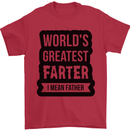 Fathers Day Farter Funny Flatulence Farting Mens T-Shirt Cotton Gildan Red