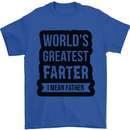 Fathers Day Farter Funny Flatulence Farting Mens T-Shirt Cotton Gildan Royal Blue