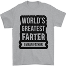 Fathers Day Farter Funny Flatulence Farting Mens T-Shirt Cotton Gildan Sports Grey