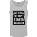 Fathers Day Farter Funny Flatulence Farting Mens Vest Tank Top Sports Grey