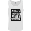 Fathers Day Farter Funny Flatulence Farting Mens Vest Tank Top White