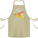 Fathers Day Funny Sloth Dad Daddy Cotton Apron 100% Organic Khaki