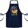 Fathers Day Funny Sloth Dad Daddy Cotton Apron 100% Organic Navy Blue
