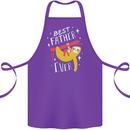 Fathers Day Funny Sloth Dad Daddy Cotton Apron 100% Organic Purple