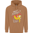 Fathers Day Funny Sloth Dad Daddy Mens 80% Cotton Hoodie Caramel Latte