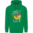 Fathers Day Funny Sloth Dad Daddy Mens 80% Cotton Hoodie Irish Green