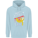 Fathers Day Funny Sloth Dad Daddy Mens 80% Cotton Hoodie Light Blue