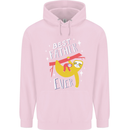 Fathers Day Funny Sloth Dad Daddy Mens 80% Cotton Hoodie Light Pink