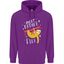 Fathers Day Funny Sloth Dad Daddy Mens 80% Cotton Hoodie Purple