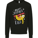 Fathers Day Funny Sloth Dad Daddy Mens Sweatshirt Jumper Black