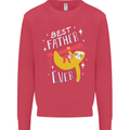 Fathers Day Funny Sloth Dad Daddy Mens Sweatshirt Jumper Heliconia