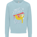 Fathers Day Funny Sloth Dad Daddy Mens Sweatshirt Jumper Light Blue