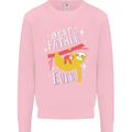 Fathers Day Funny Sloth Dad Daddy Mens Sweatshirt Jumper Light Pink