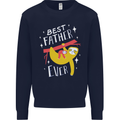 Fathers Day Funny Sloth Dad Daddy Mens Sweatshirt Jumper Navy Blue