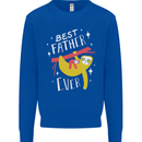 Fathers Day Funny Sloth Dad Daddy Mens Sweatshirt Jumper Royal Blue