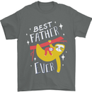 Fathers Day Funny Sloth Dad Daddy Mens T-Shirt Cotton Gildan Charcoal