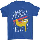 Fathers Day Funny Sloth Dad Daddy Mens T-Shirt Cotton Gildan Royal Blue