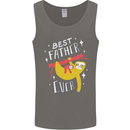 Fathers Day Funny Sloth Dad Daddy Mens Vest Tank Top Charcoal