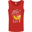 Fathers Day Funny Sloth Dad Daddy Mens Vest Tank Top Red