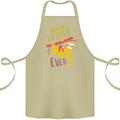 Fathers Day Funny Sloth Dad Daddy Papa Cotton Apron 100% Organic Khaki